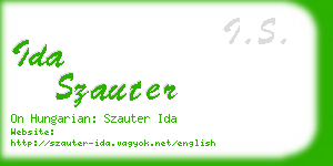 ida szauter business card